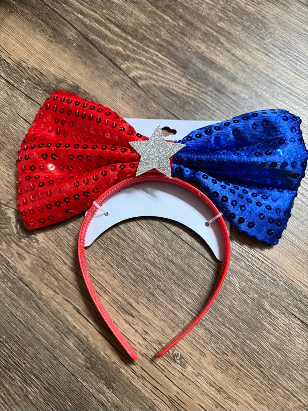 Red & Blue Sequin Star Headband Kids Costume Accessory